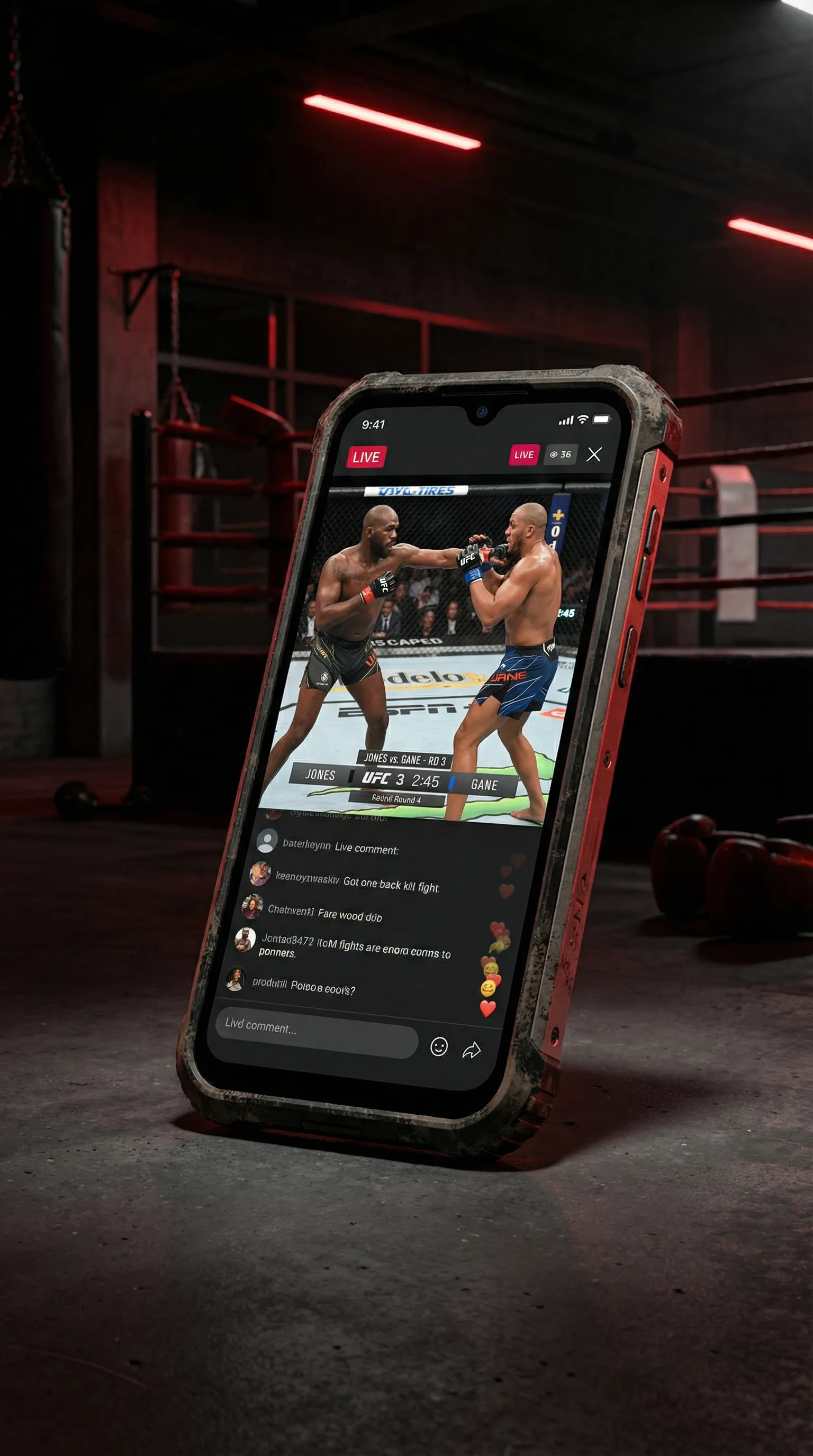 每日 大赛 +MRDS 移动端APP格斗直播界面